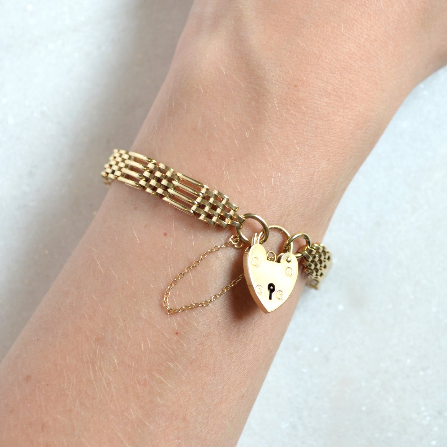 Gold Sweetheart Padlock Bracelet