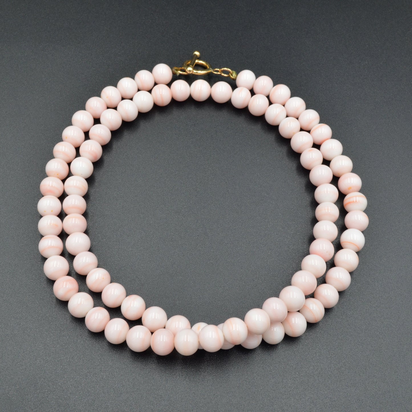 Angel Skin Coral Beaded Necklace