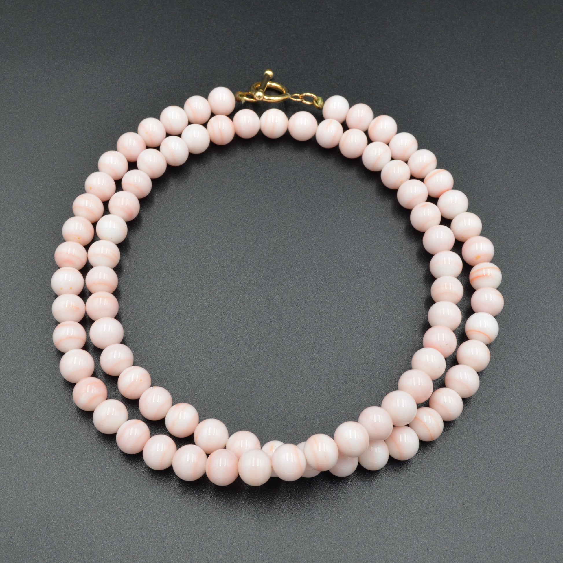 Angel Skin Coral Beaded Necklace