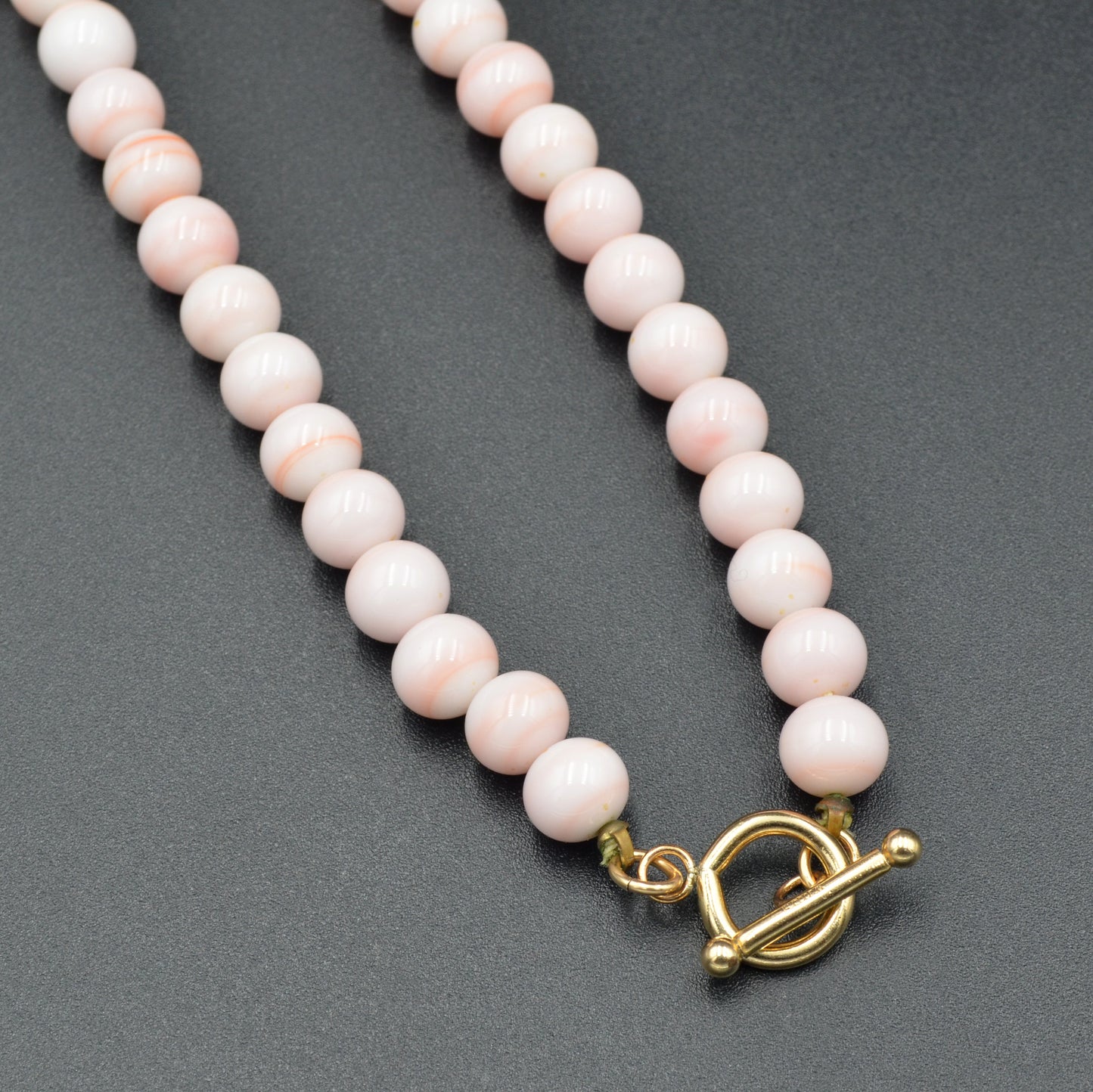Angel Skin Coral Beaded Necklace