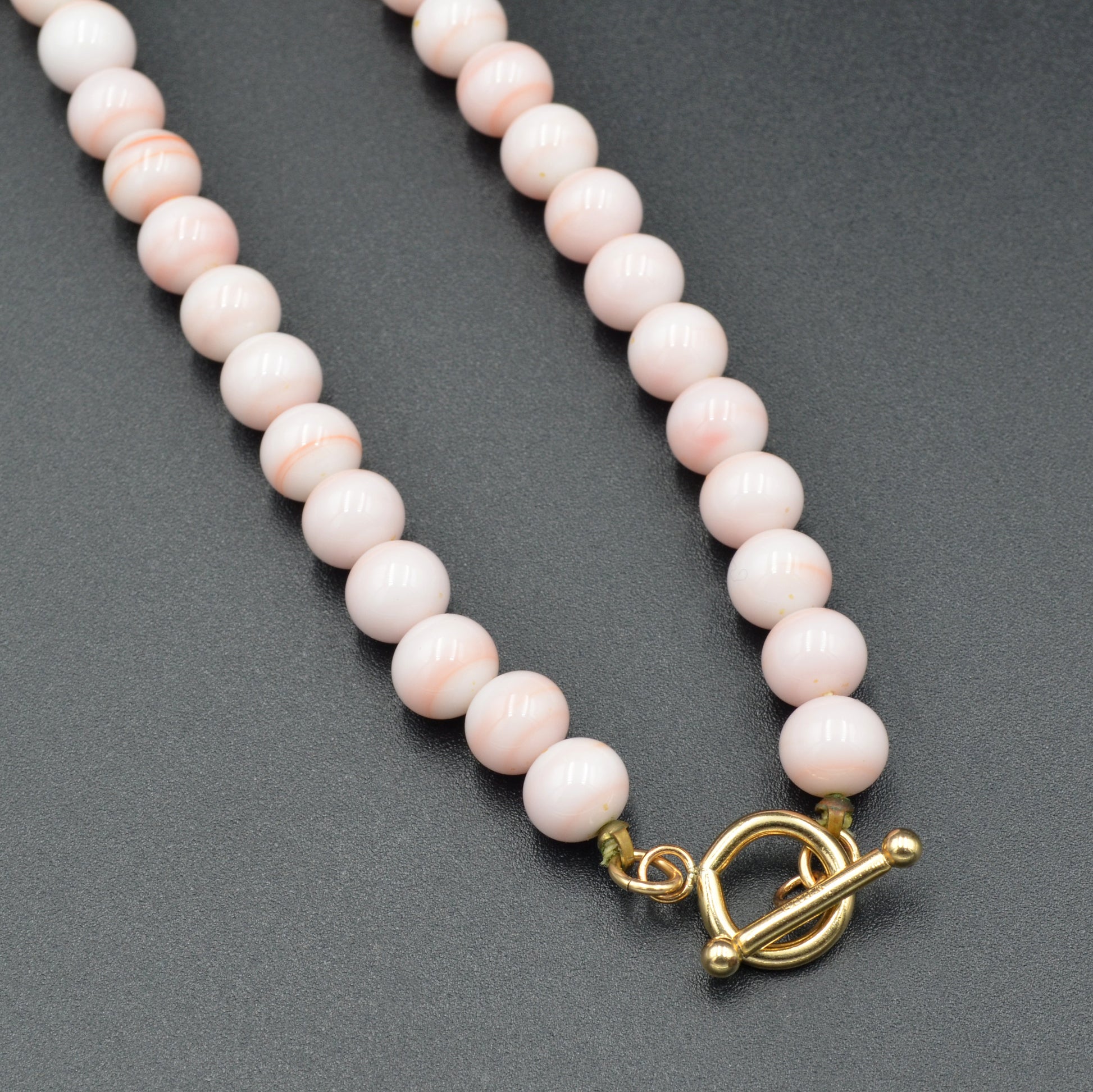 Angel Skin Coral Beaded Necklace