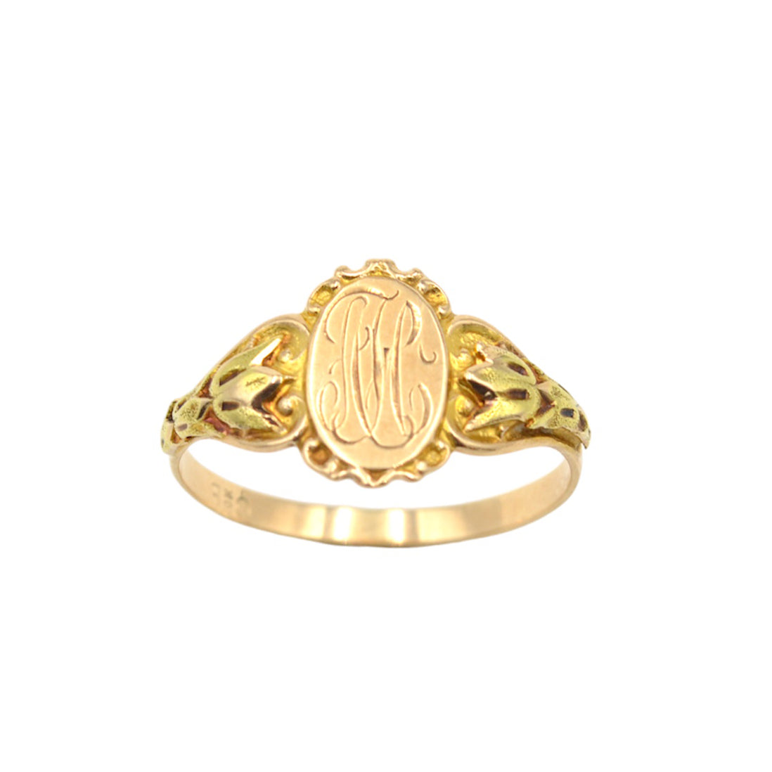 Antique Art Nouveau 10k Gold Signet Ring