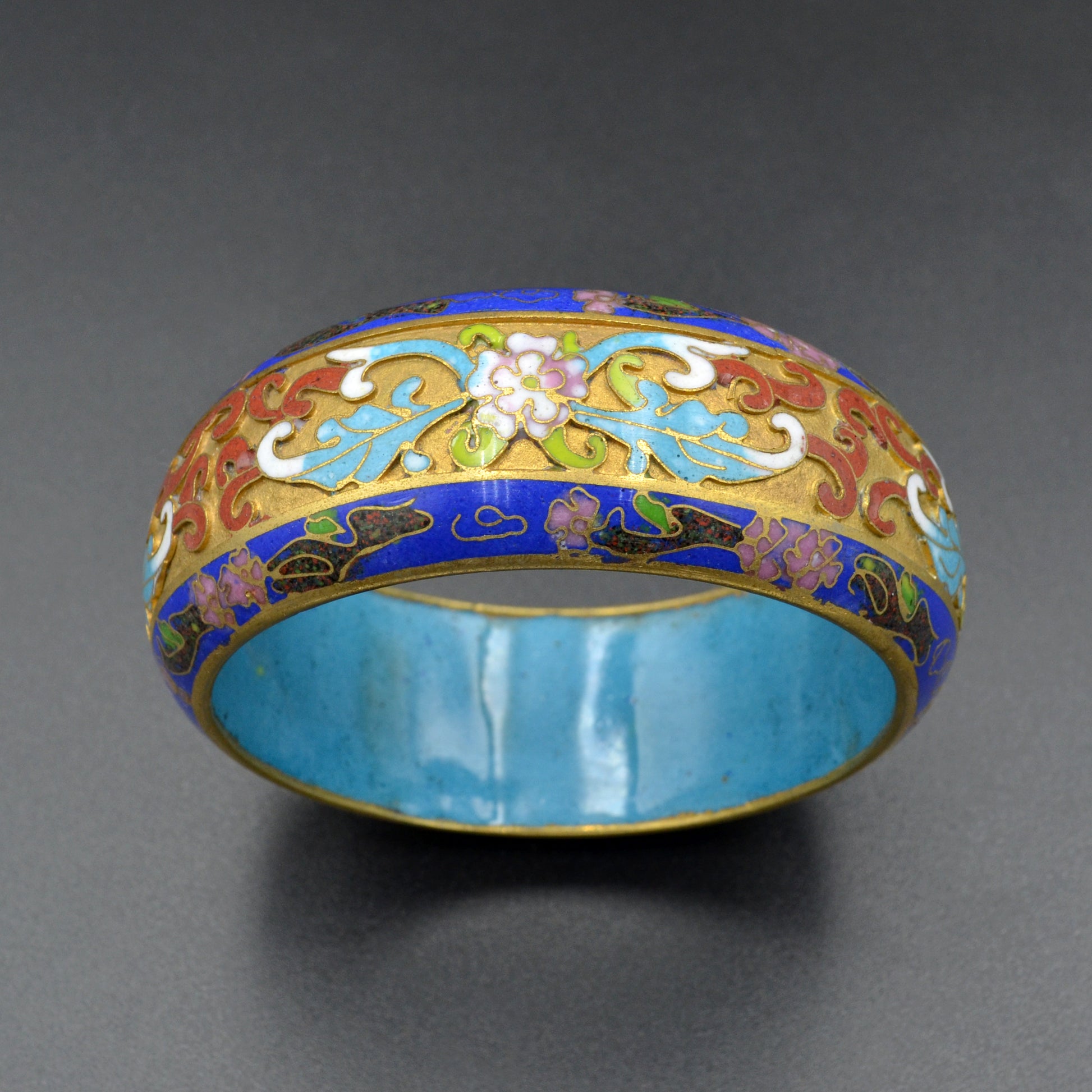 Vintage Chinese Cloisonné Bangle Bracelet