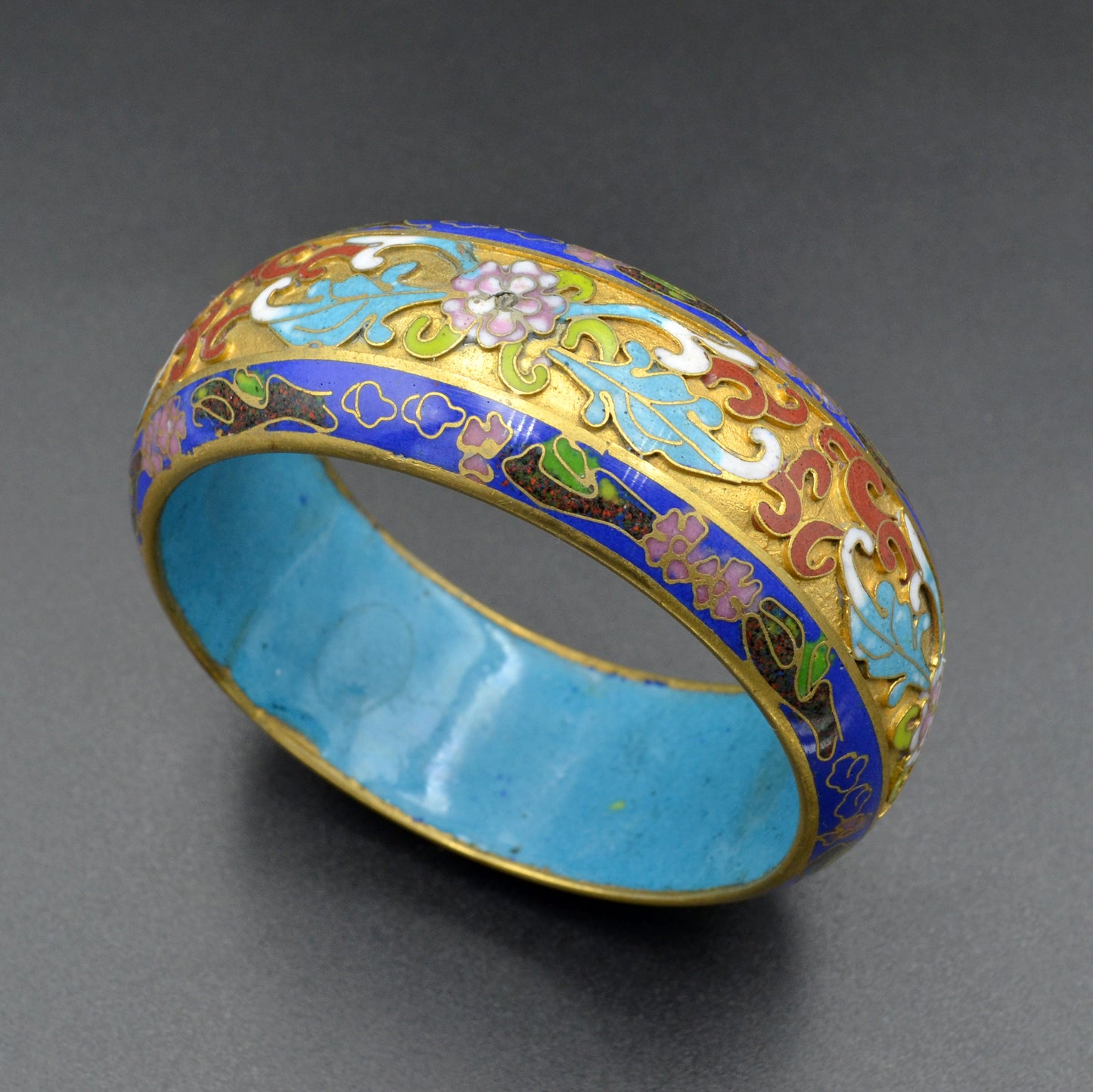 Vintage Chinese Cloisonné Bangle Bracelet