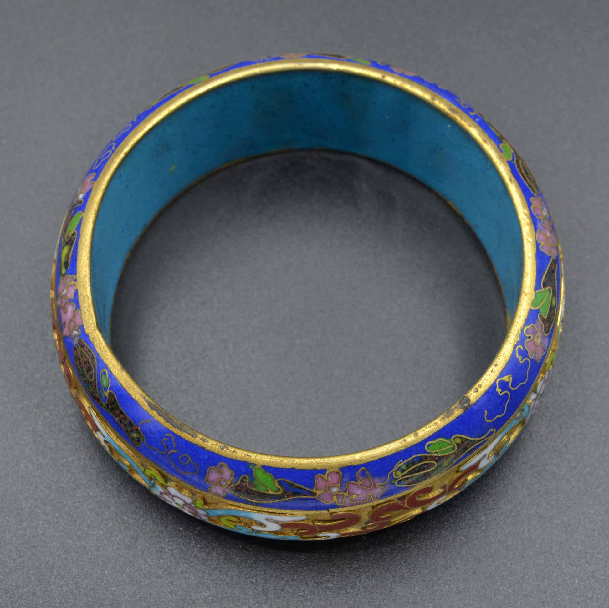 Vintage Chinese Cloisonné Bangle Bracelet