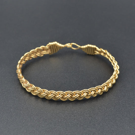 Vintage Gold-filled Braided Wire Cuff Bracelet