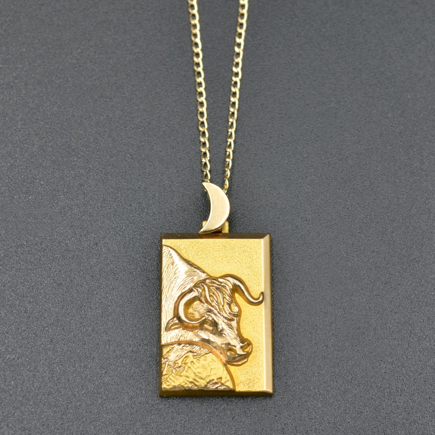 French Taurus Zodiac Pendant Necklace