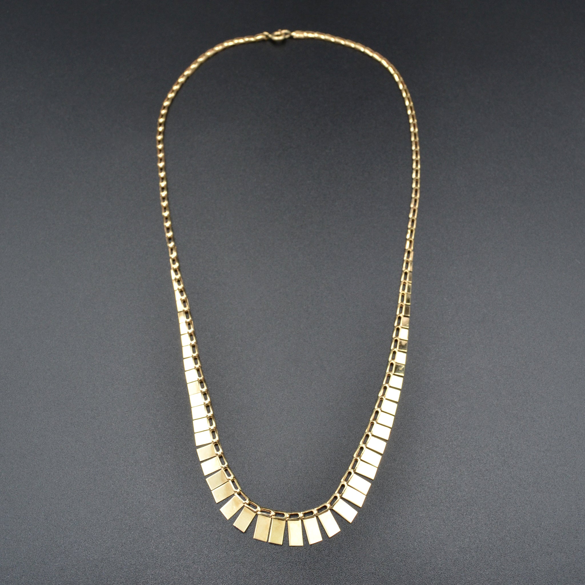 Vintage 10k Fringe Necklace Vintage Solid Gold Cleopatra Style Necklace, -  Etsy India