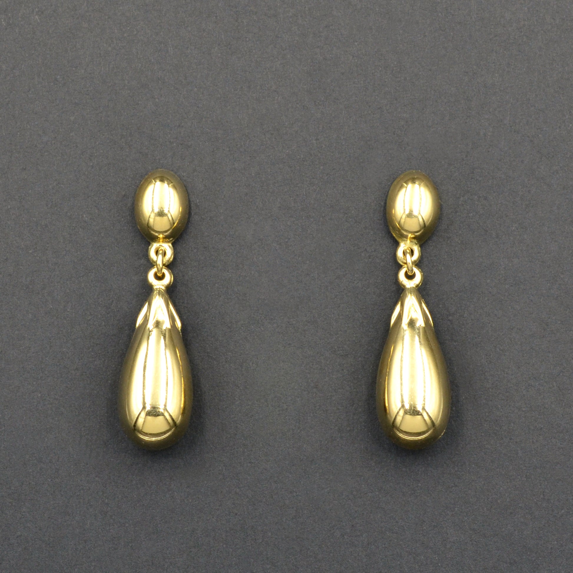 Vintage 14k Gold Teardrop Earrings