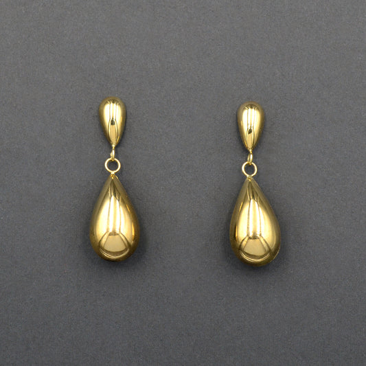 Vintage 10k Gold Teardrop Earrings