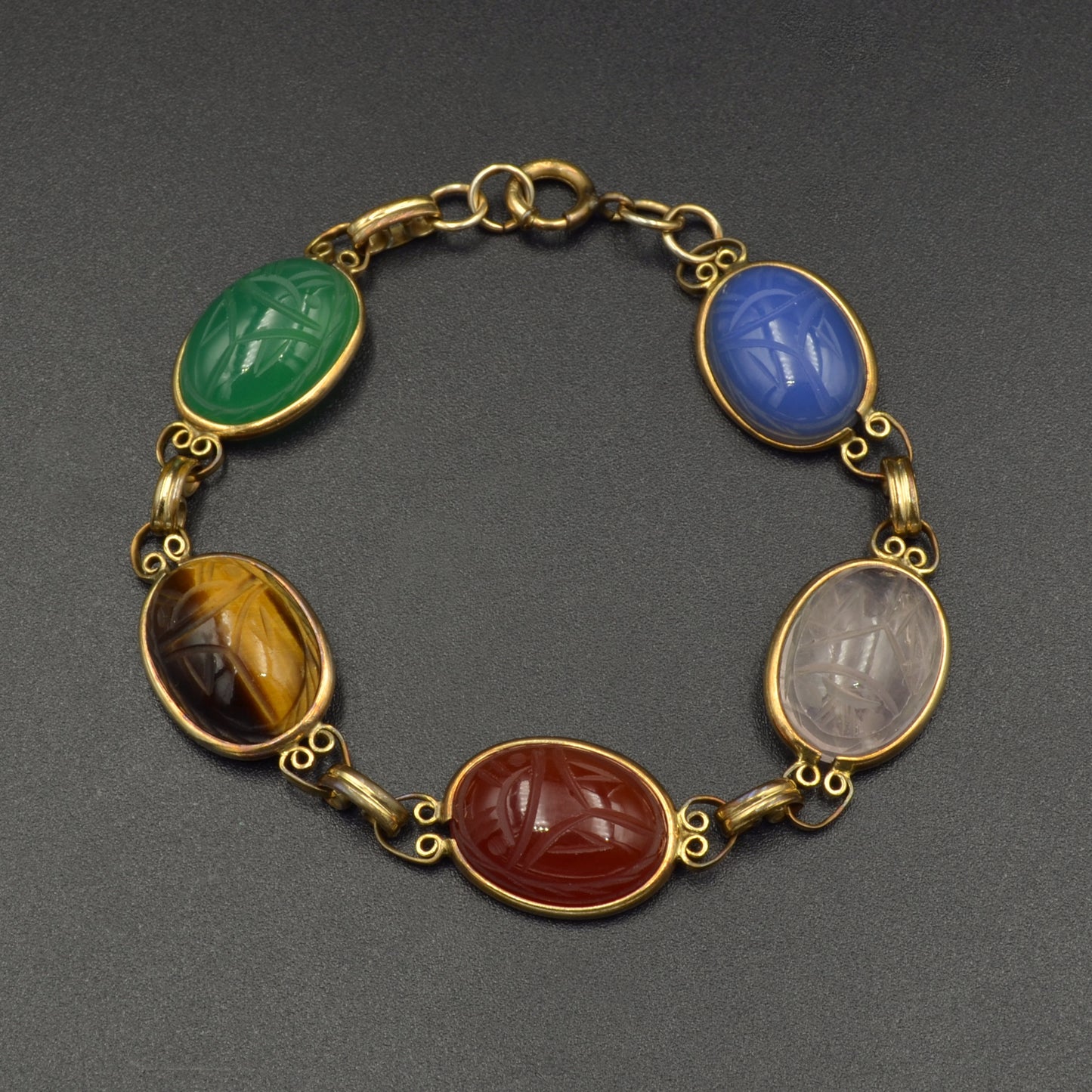 Gemstone Scarab Bracelet II