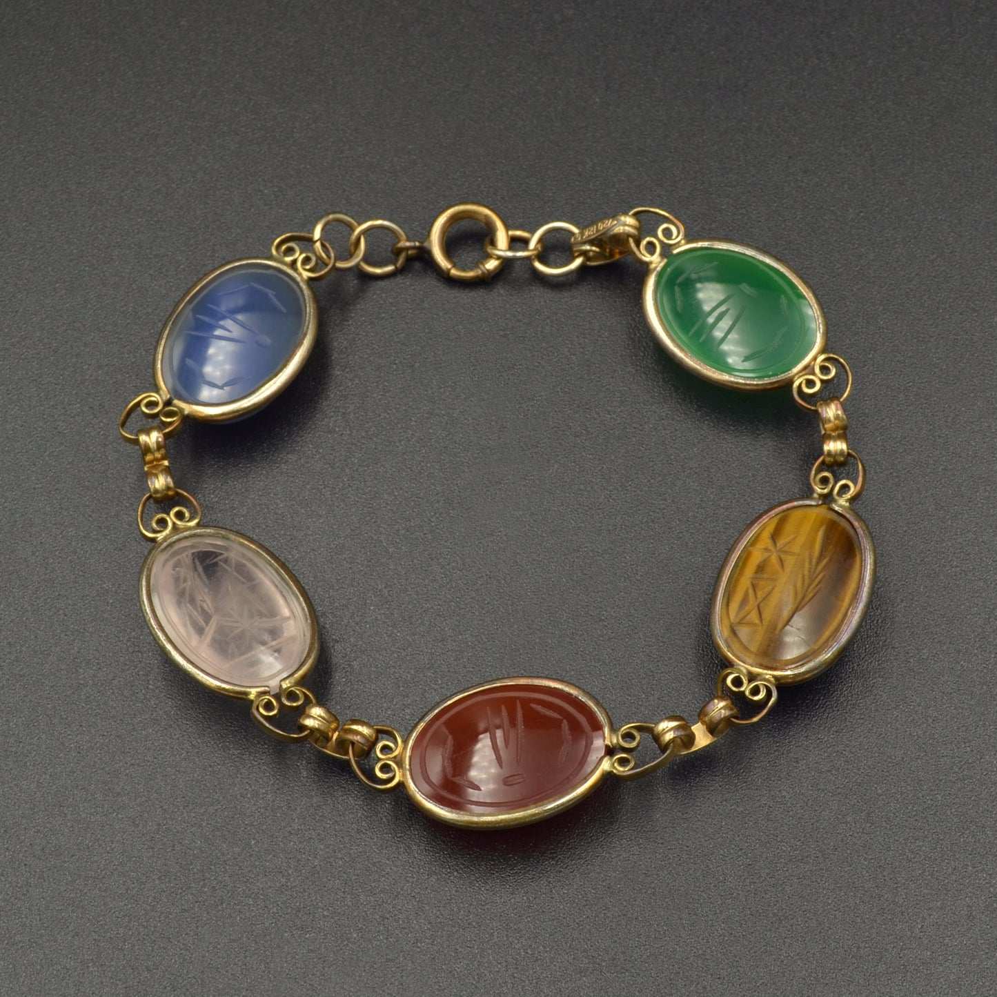 Gemstone Scarab Bracelet II