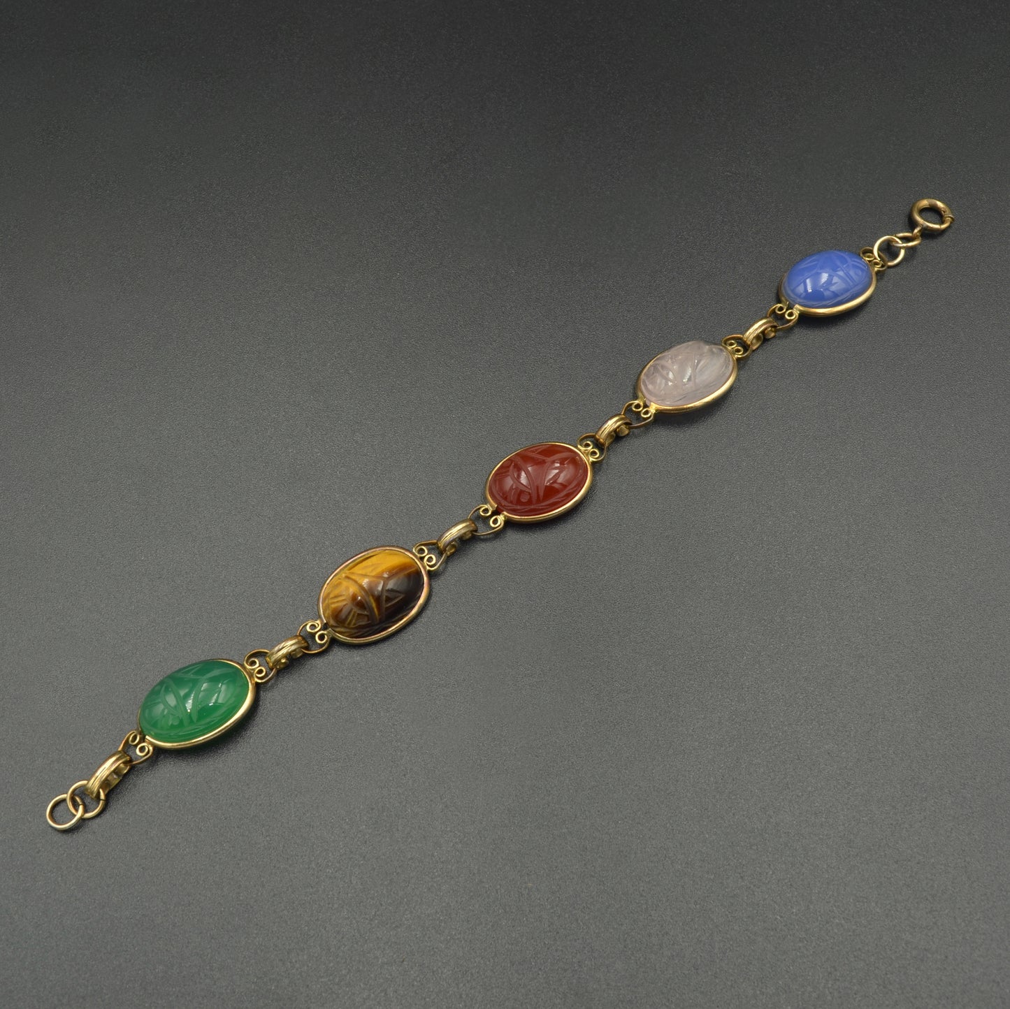 Gemstone Scarab Bracelet II