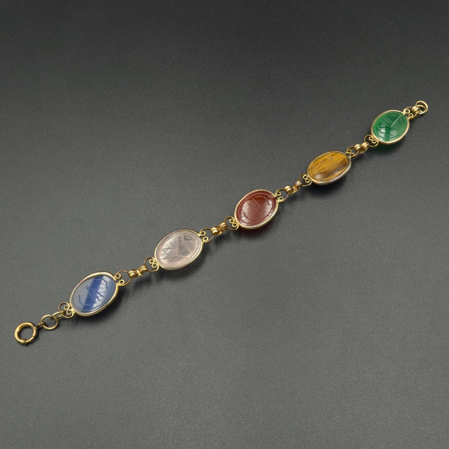 Gemstone Scarab Bracelet II