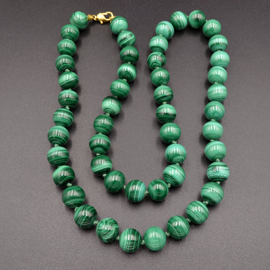 Knotted Malachite Necklace