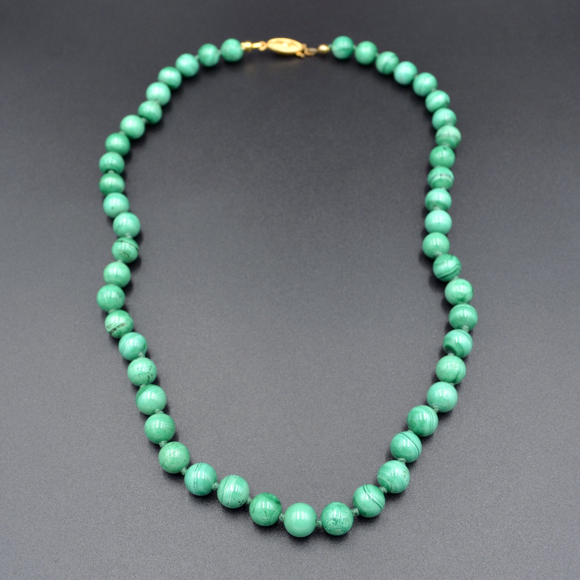 Vintage Beaded Malachite Necklace