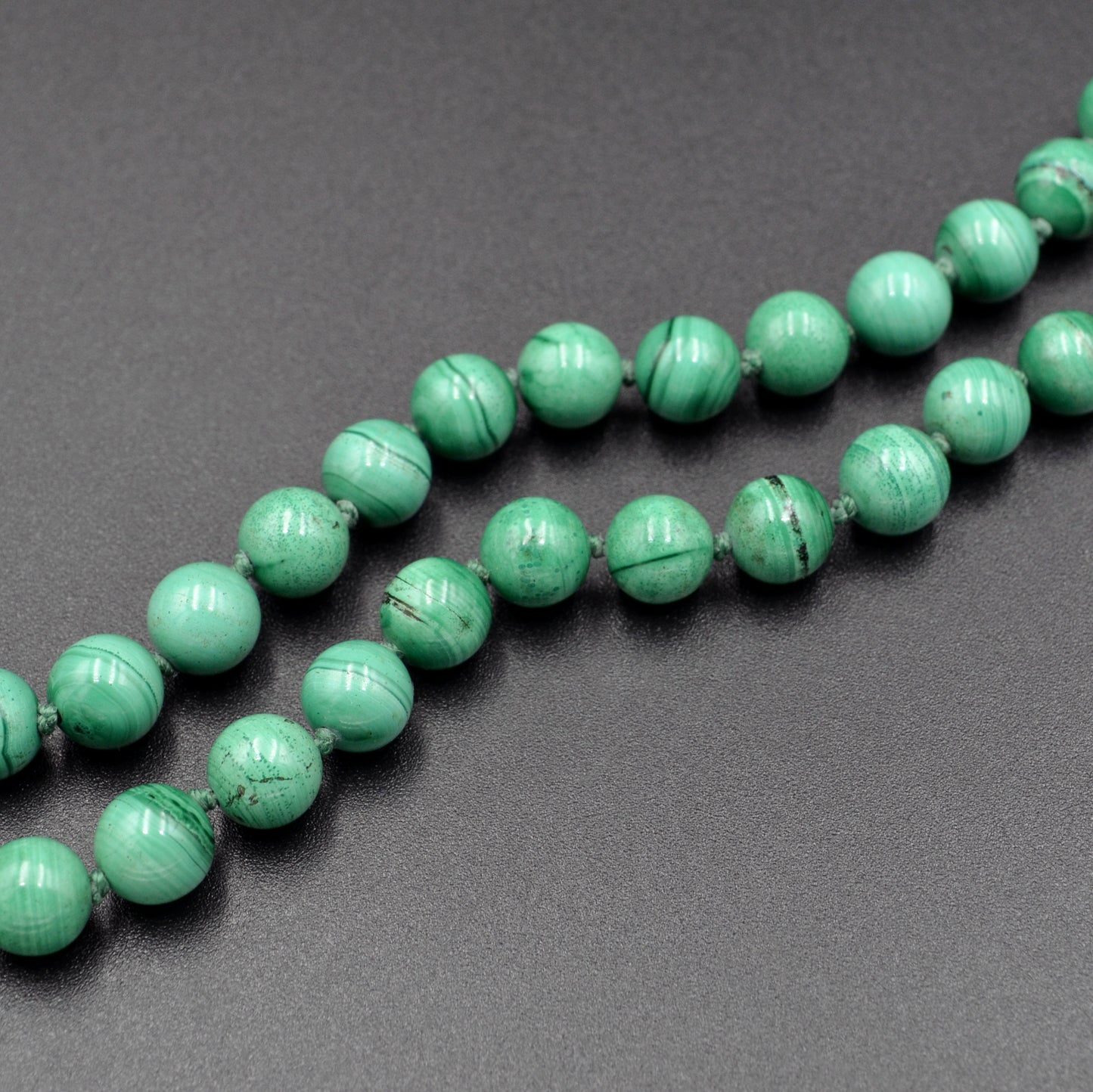 Vintage Beaded Malachite Necklace