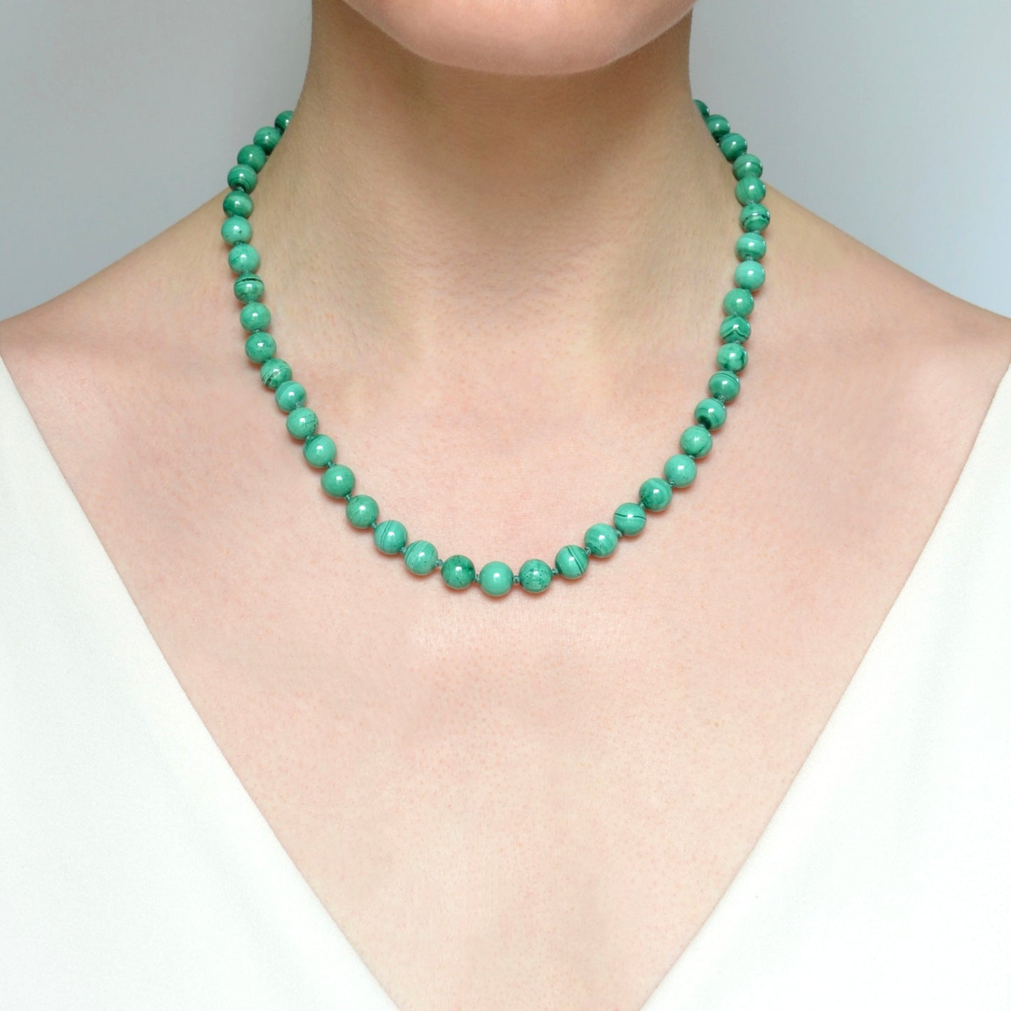 Vintage Beaded Malachite Necklace