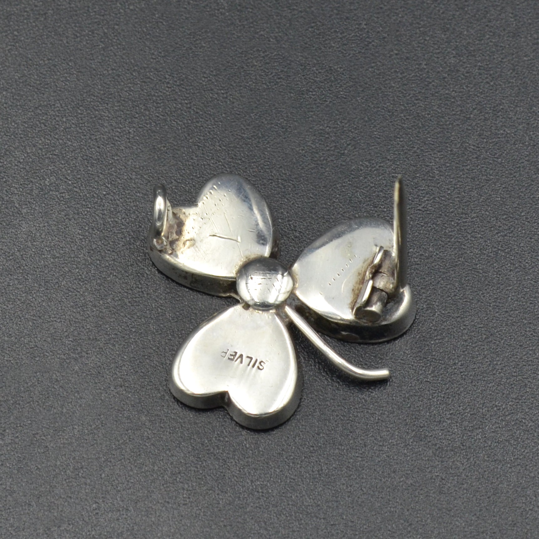 Connemara Marble Inlaid Shamrock Silver Earrings