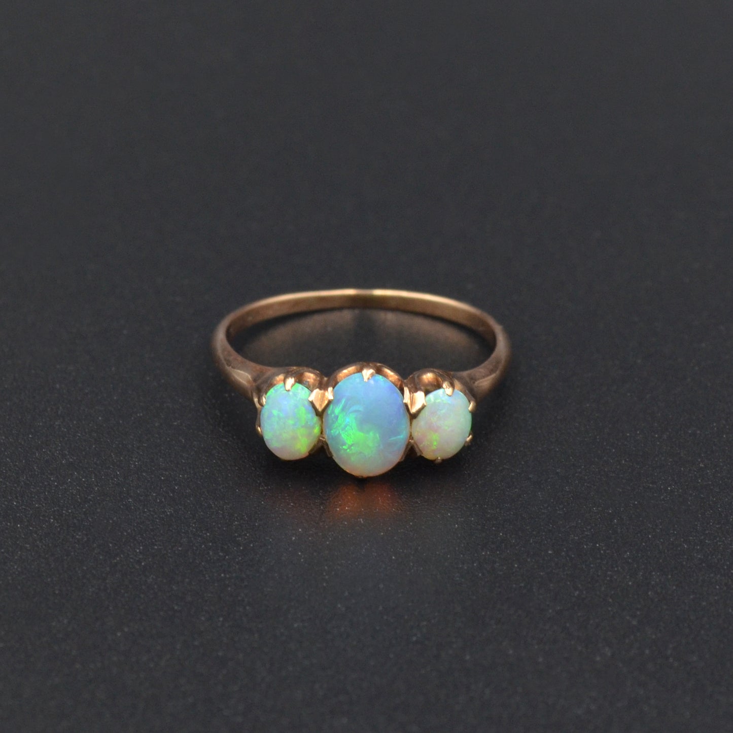 Antique Victorian Opal Trilogy and 14k Gold Ring