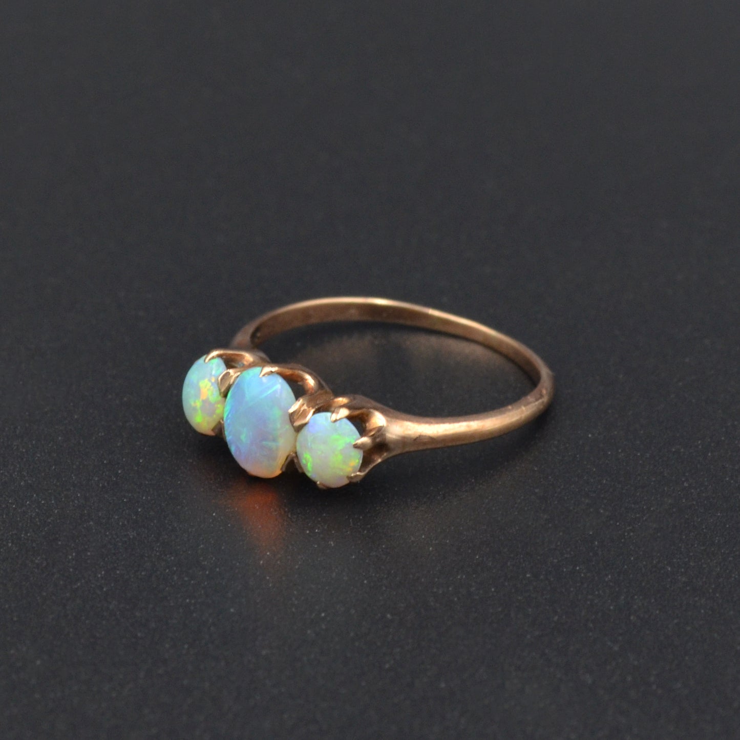 Antique Victorian Opal Trilogy and 14k Gold Ring