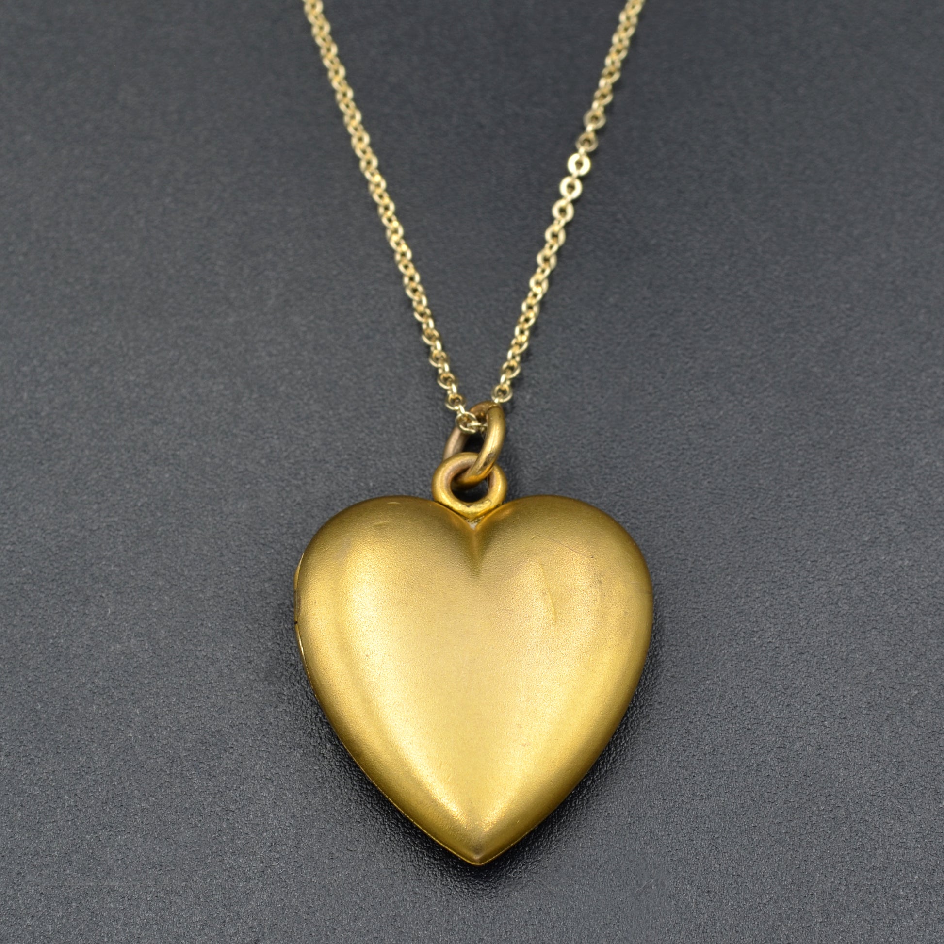 Antique Heart Shaped Gold-filled Victorian Locket with Paste Accents