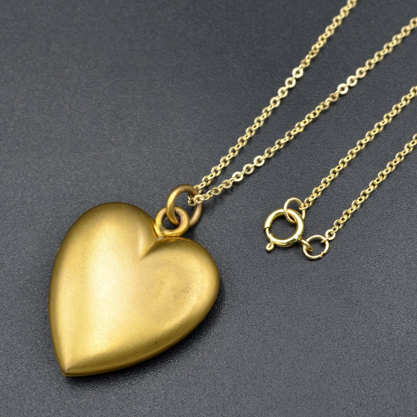 Antique Heart Shaped Gold-filled Victorian Locket with Paste Accents