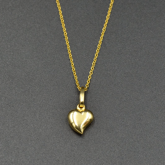 Vintage Petite Gold 14k Witch’s Heart Pendant Necklace