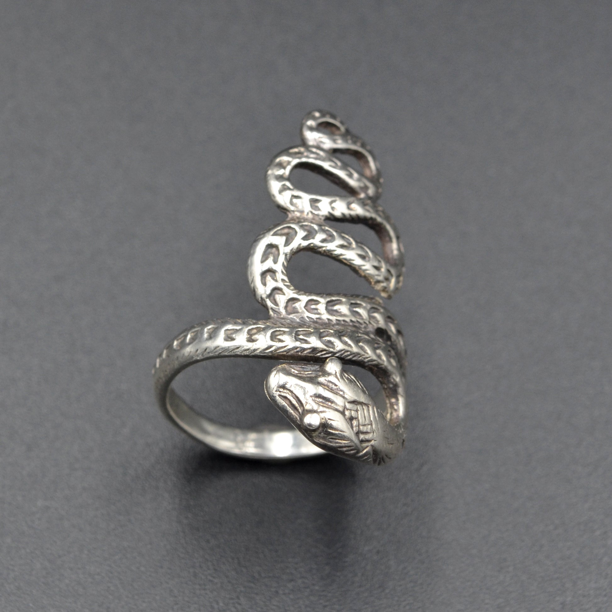 Vintage Southwestern Sterling Silver Snake Ring