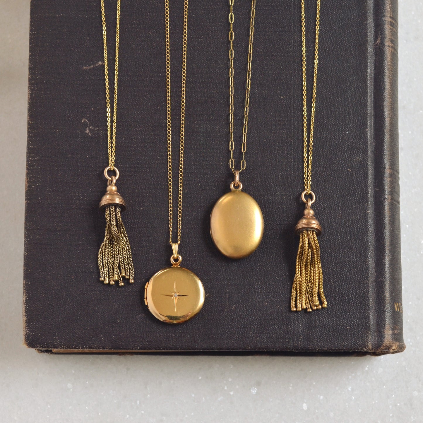 Antique Gold Tassel Necklace II