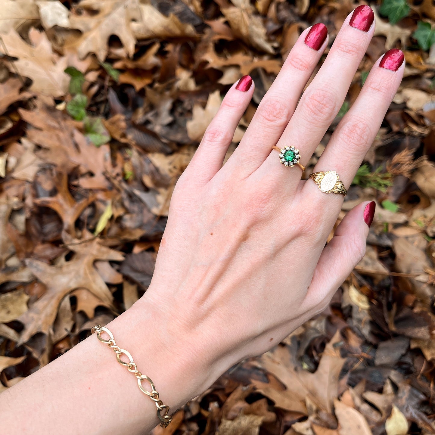 Art Nouveau Gold Signet Ring