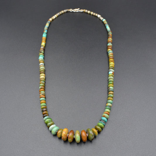 Vintage Graduated Turquoise and Beaded Heishi Necklace